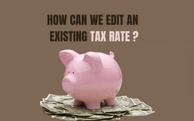 How can we edit an existing tax rate?