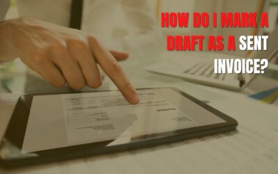 How do I mark a draft as a sent invoice?