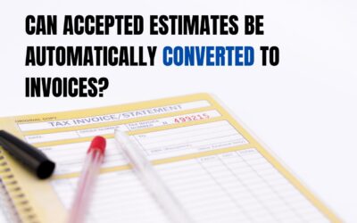 Can accepted estimates be automatically converted to invoices?
