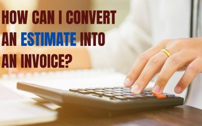 How can I convert an estimate into an invoice?