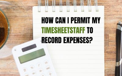 How can I permit my TimesheetStaff to record expenses?