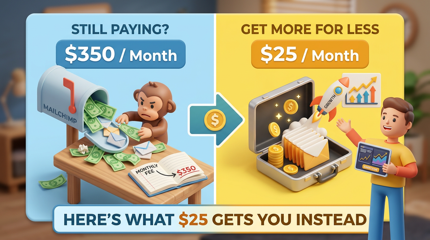 Still Paying $350/Month for Mailchimp? Here’s What $25 Gets You Instead