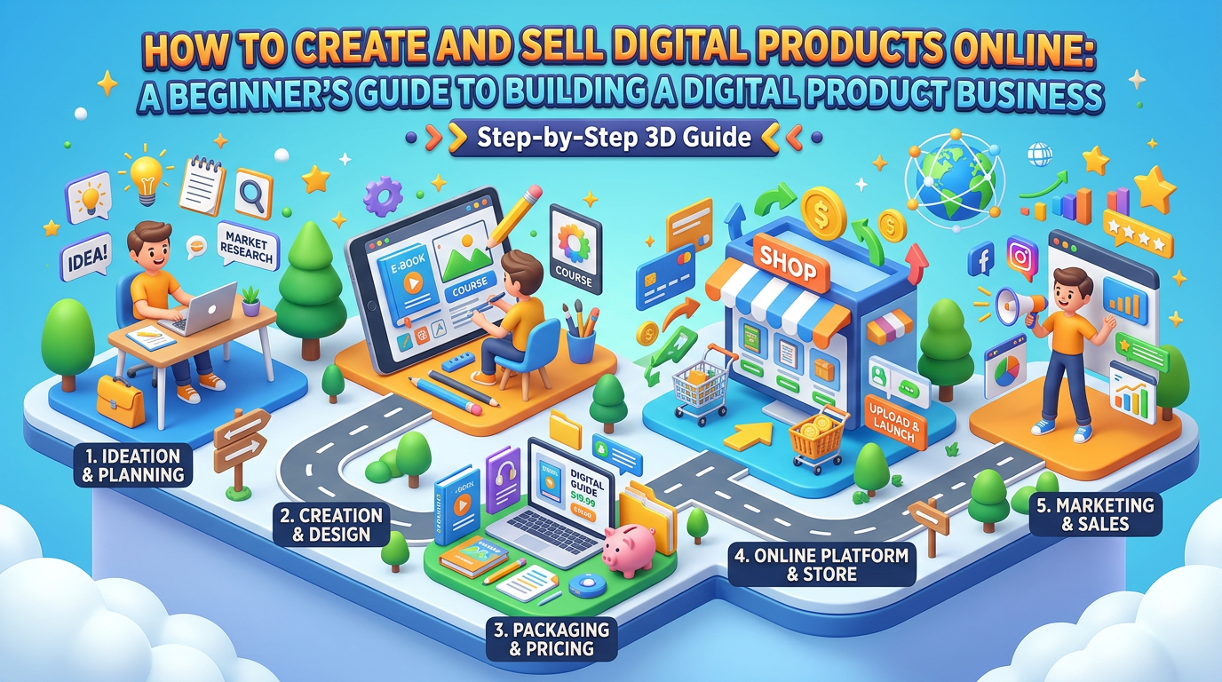 How to Create and Sell Digital Products Online: A Beginner’s Guide to Building a Digital Product Business